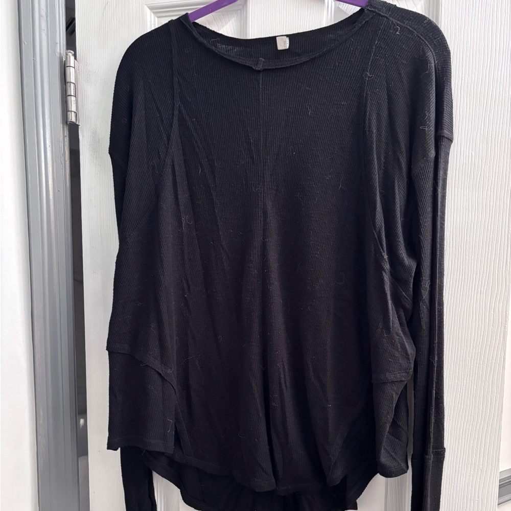 FP Movement Women's Black Long Sleeve Top size large